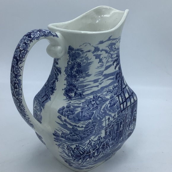 Vintage Enoch Wedgwood England Dickens Coaching Days Hand Engraved Pitcher - Picture 5 of 11